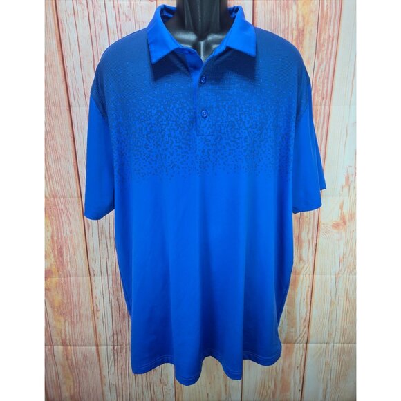 Under Armour Mens HeatGear Polo Shirt 2XL Bluish-Purple Loose Fit Short Sleeve - Picture 1 of 7